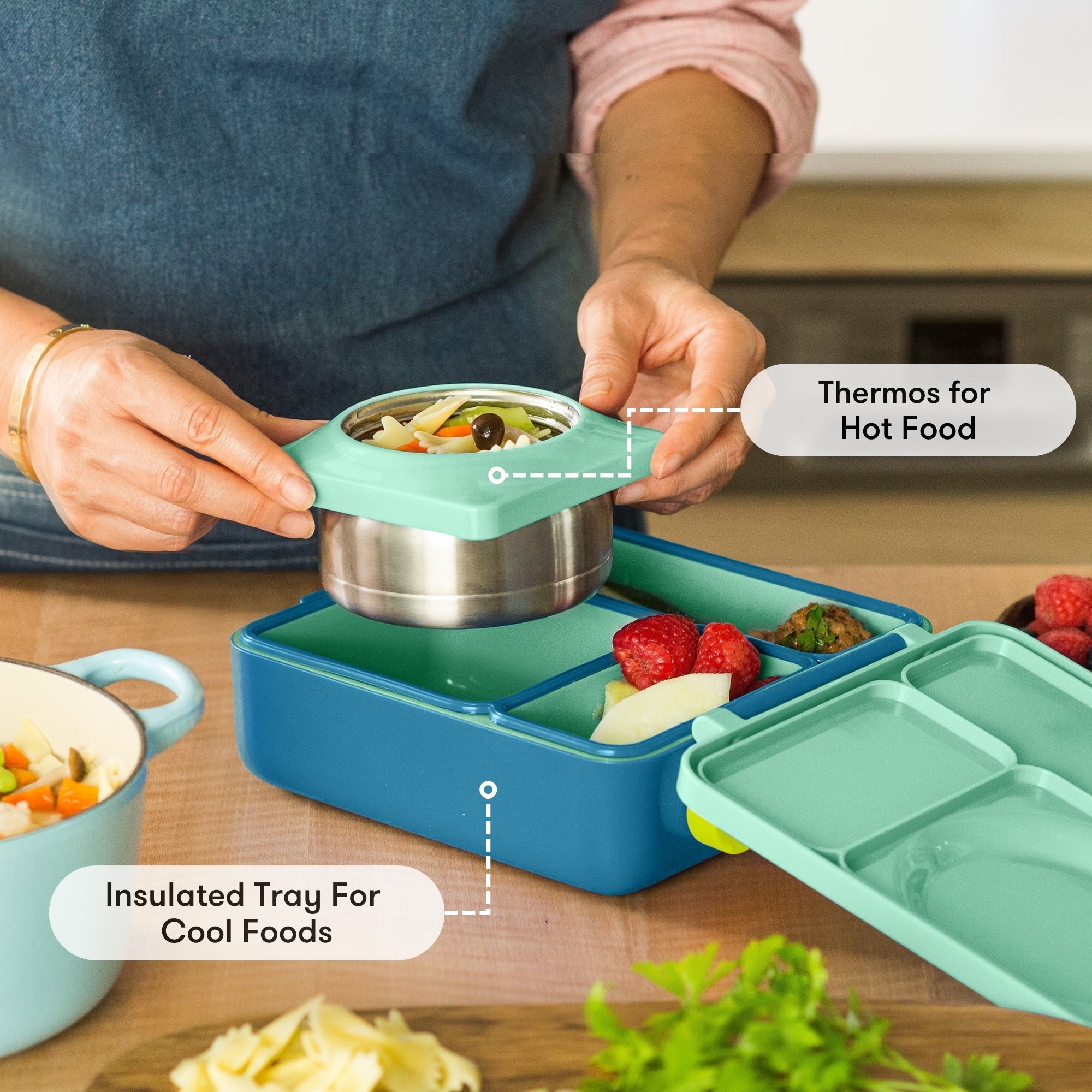 1.5L Bento Boxes voor Student, Thermische Isolatie Bento 1.5L Bento Boxes voor Student, Thermische Isolatie Bento