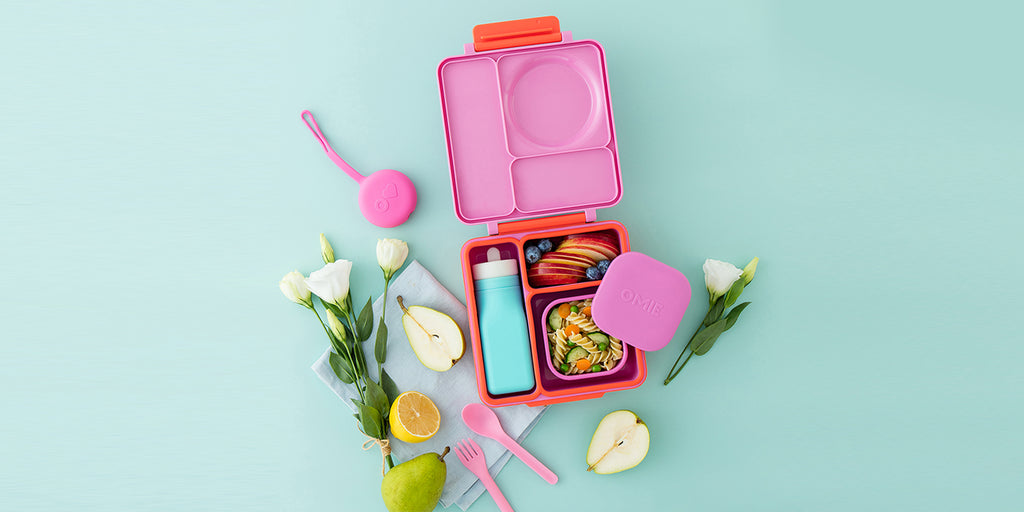 OmieBox Bento Lunch Box, Pink Berry