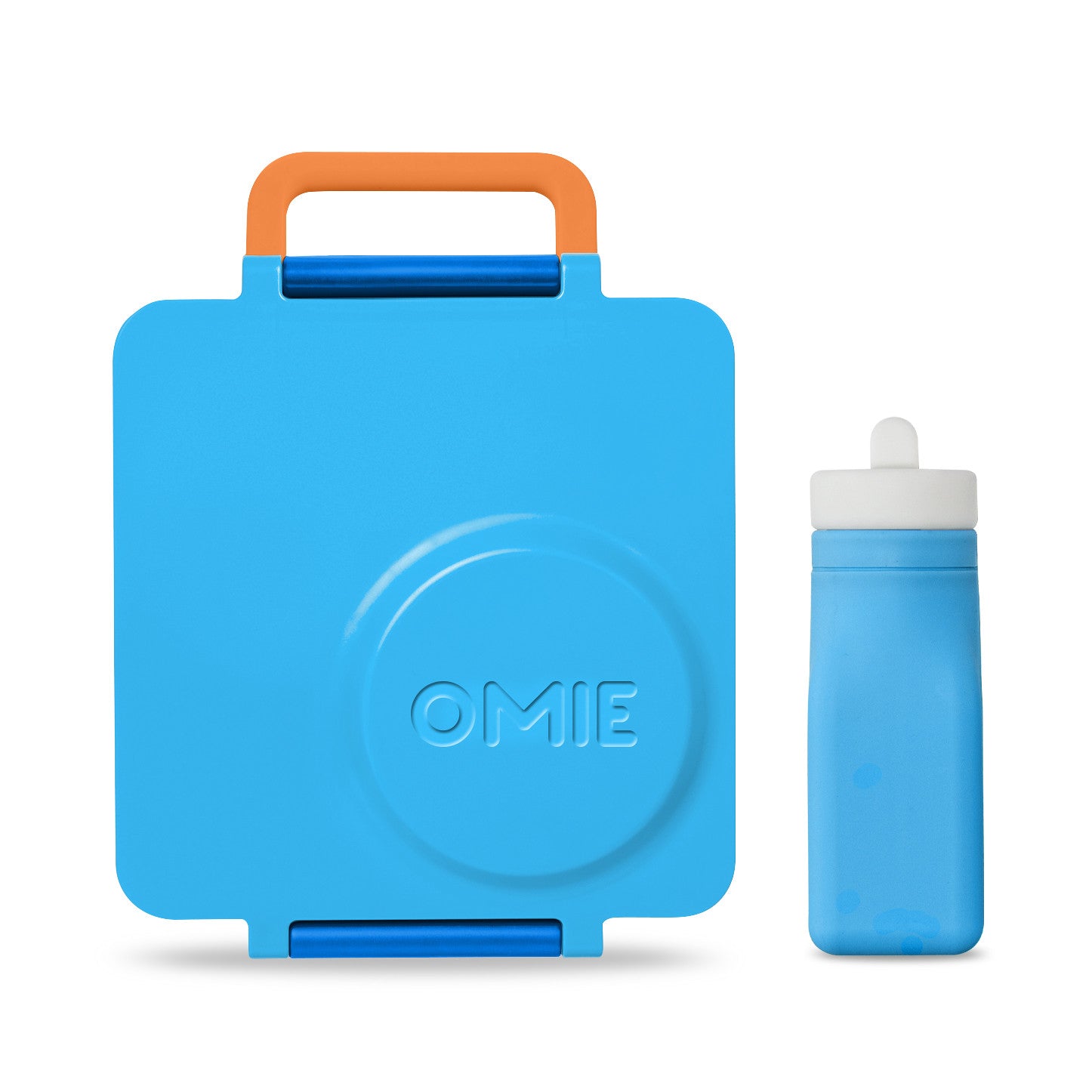 OmieBox Reusable Silicone Water Bottle - 8.7 oz, Straw Top, BPA-Free &  Phthalate-Free, Leak-Proof (Blue)