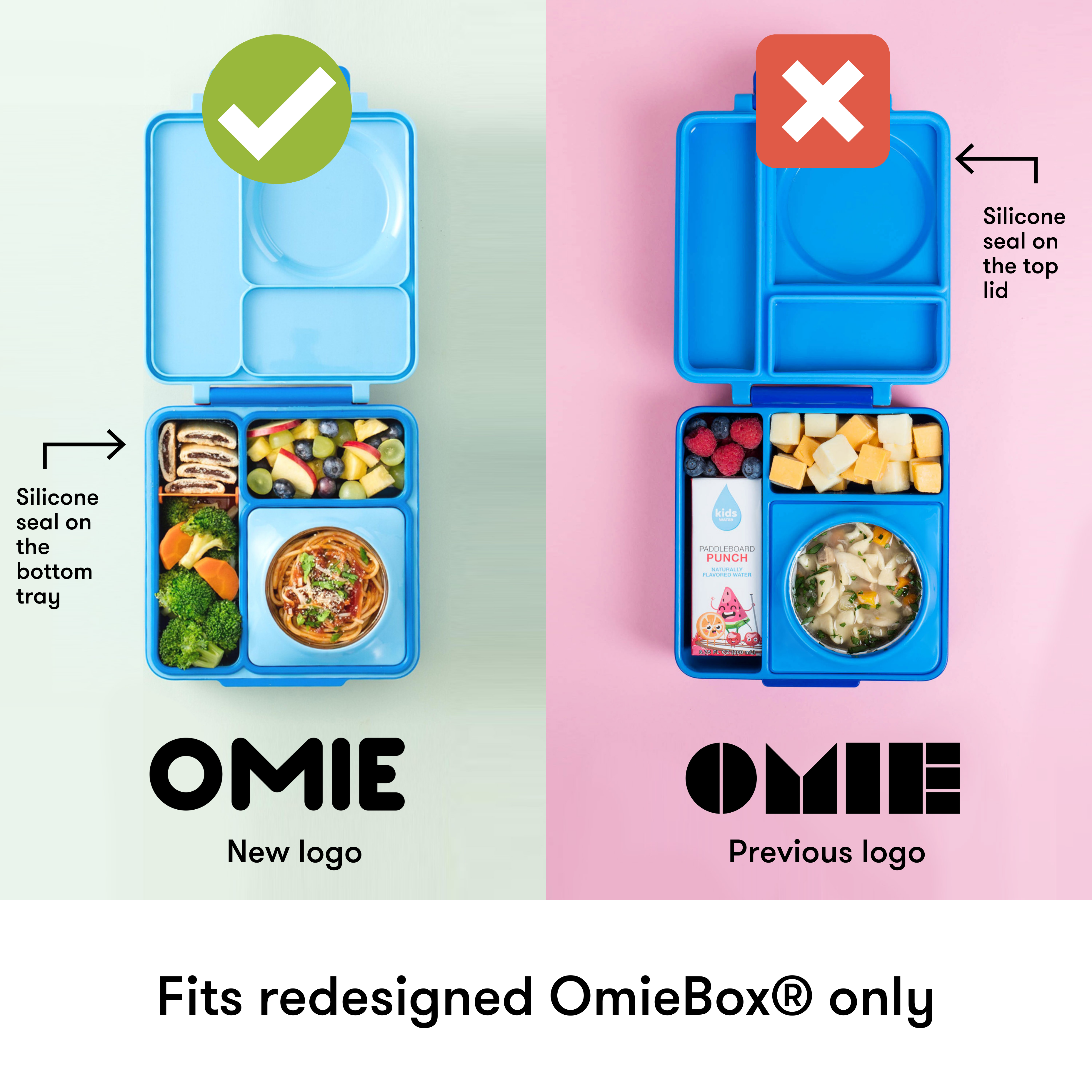  OmieBox (2 pack) Leakproof Dips Containers To Go, Salad  Dressing Container, Condiment Container with Lids - Food Safe Silicone - 4  ounces (Pink/Teal) : Everything Else